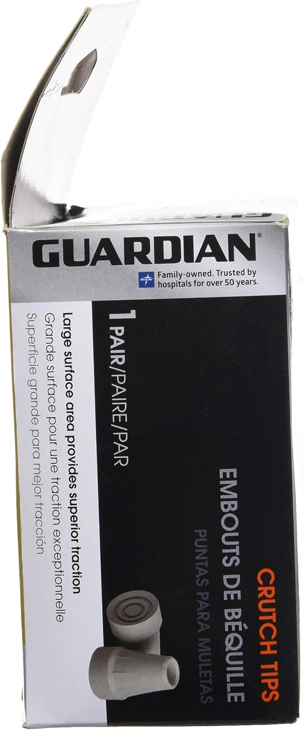 Medline G00842 Guardian Super Crutch Tip, Gray, 7/8 Inch