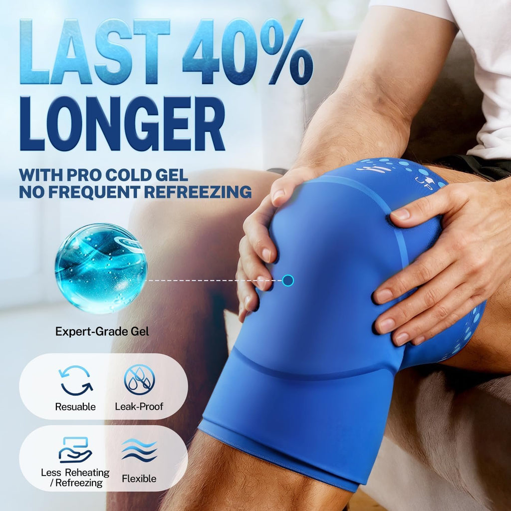 Knee Ice Pack Wrap, Long-Lasting Cold Compression for Knee Pain Recovery