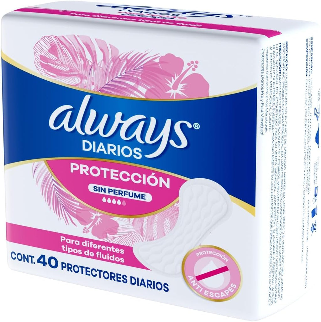 Always Panty Liners Fragrance-Free 40 pieces