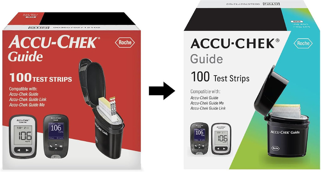Accu-Chek Guide Glucose Test Strips, Pack of 100 | Diabetic Blood Sugar Testing