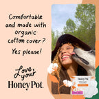 The Honey Pot Company - Cotton Comfort - Panty Liners for Women | Non-Herbal - Organic Cotton Cover & Ultra-Absorbent Pulp Core - Sanitary Pads - Feminine Care - 120ct
