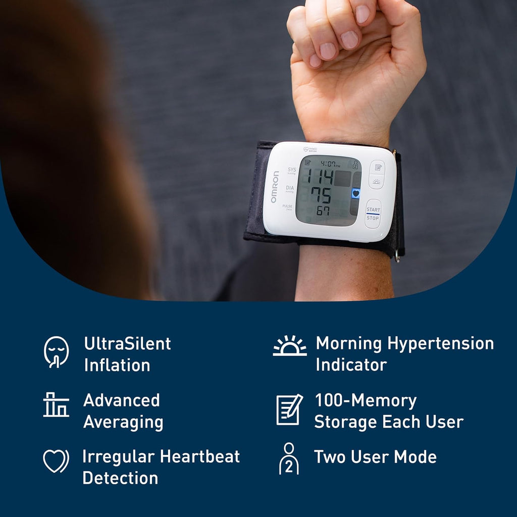 OMRON Gold Wireless Wrist Blood Pressure Monitor for Home Use | #1 Doctor & Pharmacist Recommended Brand - Clinically Validated - Connect App