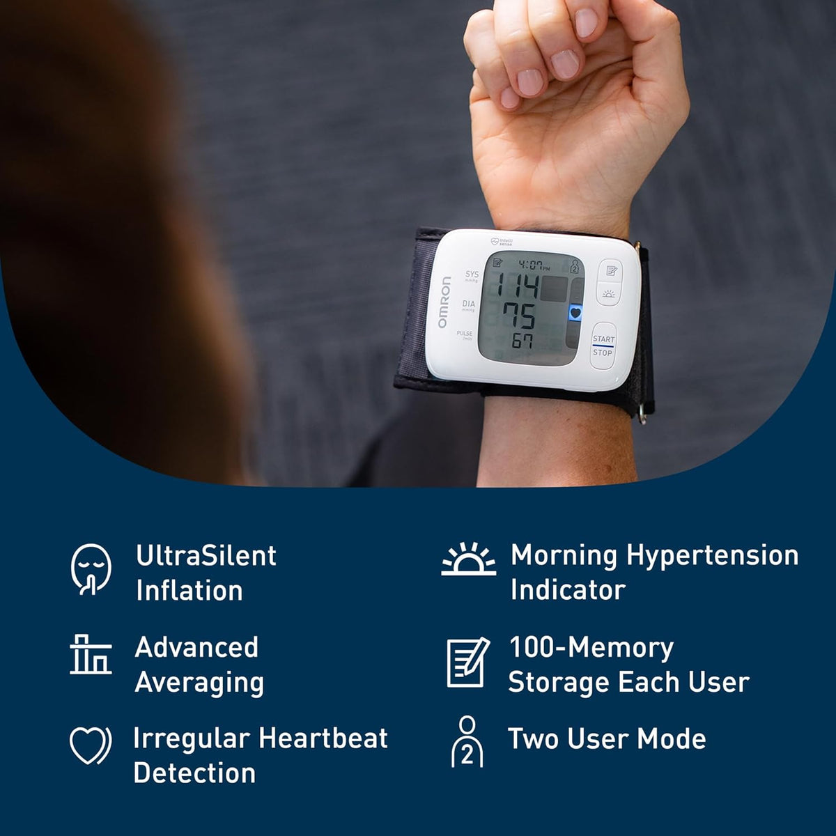 OMRON Gold Wireless Wrist Blood Pressure Monitor for Home Use | #1 Doctor & Pharmacist Recommended Brand - Clinically Validated - Connect App