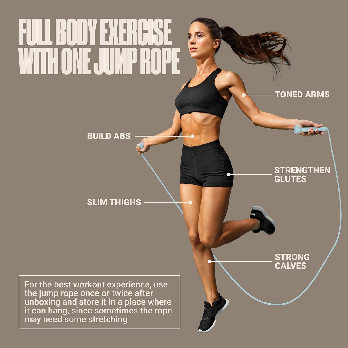 SPORTBIT Adjustable Jump Rope for Fitness and Exercise