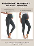 SEVEGO Tall Women's 32/34/36 Inseam Maternity Leggings Over The Belly Pregnancy Yoga Pants Workout Active Wear