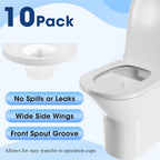 Urine Hats for Toilets, Specimen Collection Pan, 10 Pack 30oz/900cc | Universal Toilet Hat for Easy Urine and Specimen Collection, with Clear Measurement Markings for Women, Men, and Seniors' Use