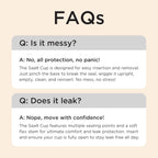 Saalt Soft Menstrual Cup – Reusable Period Cup – Made for Comfortable, Leak-Free Protection Up to 12 Hours – BPA & Latex Free – Includes Cup & Carry Bag (Regular Grey/Small Desert Blush)