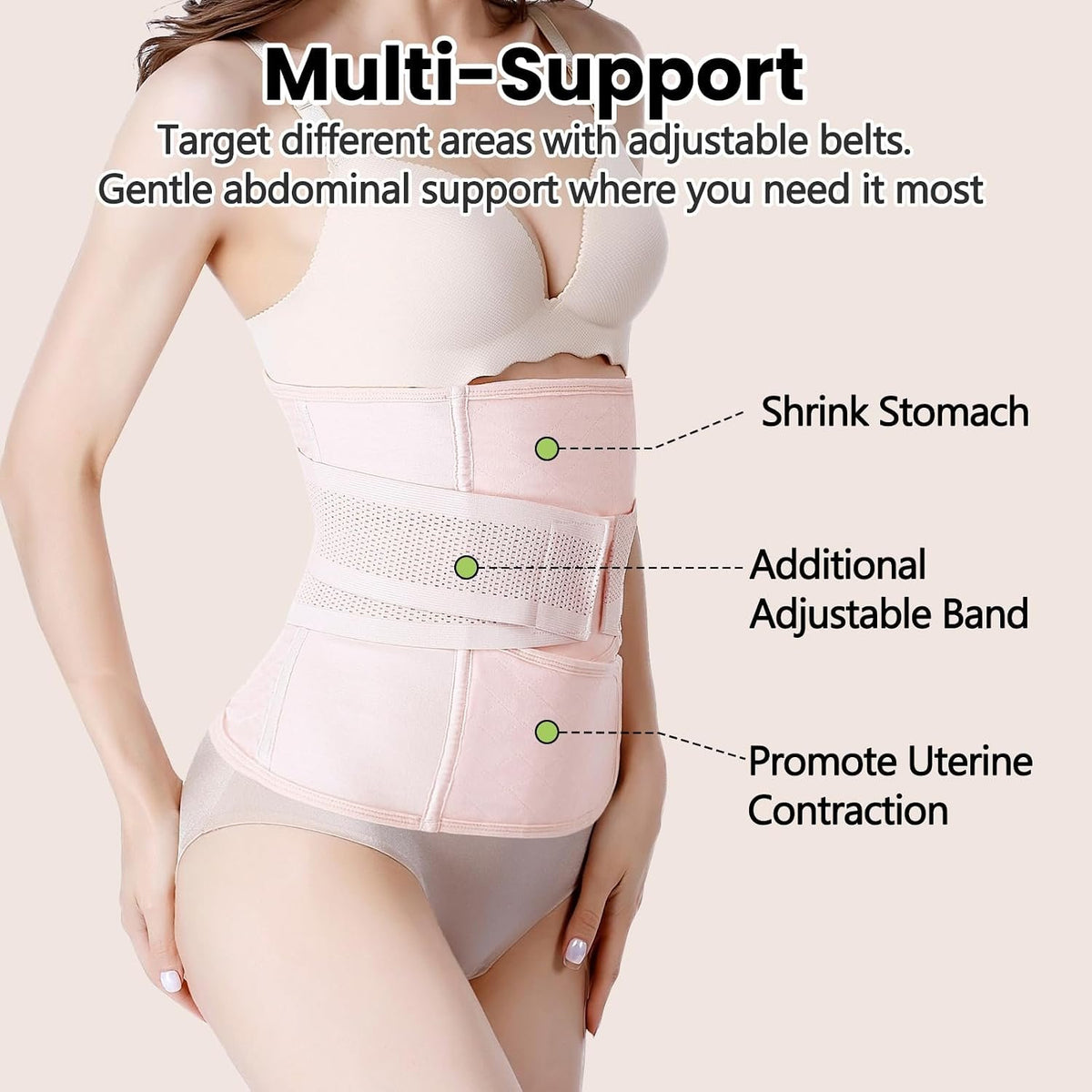 Postpartum Girdle C-Section Recovery Belt Belly Wrap Belly Band | Postpartum Belly Band Post Surgery Pregnancy Belly Support Band Abdominal Binder Shapewear Back Support
