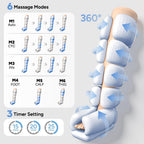 Sequential Leg Compression Massager for Circulation : Full Leg Air Compression Boots for Massage Therapy & Fatigue Relief - 9 Intensity, 6 Modes, 3 Timers for Athletes, Runners, Gym (Medium)