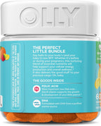 OLLY Prenatal Multivitamin Gummy, Daily Blend for Mommy & Baby - 60 Count