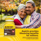 Bayer Genuine Aspirin 325 mg, Coated Tablets for Headache Relief, Multi-Symptom Pain Reliever and Fever Reducer, Pain Relief Tablets for Tooth and Muscle Pain, Backache, 300 Ct