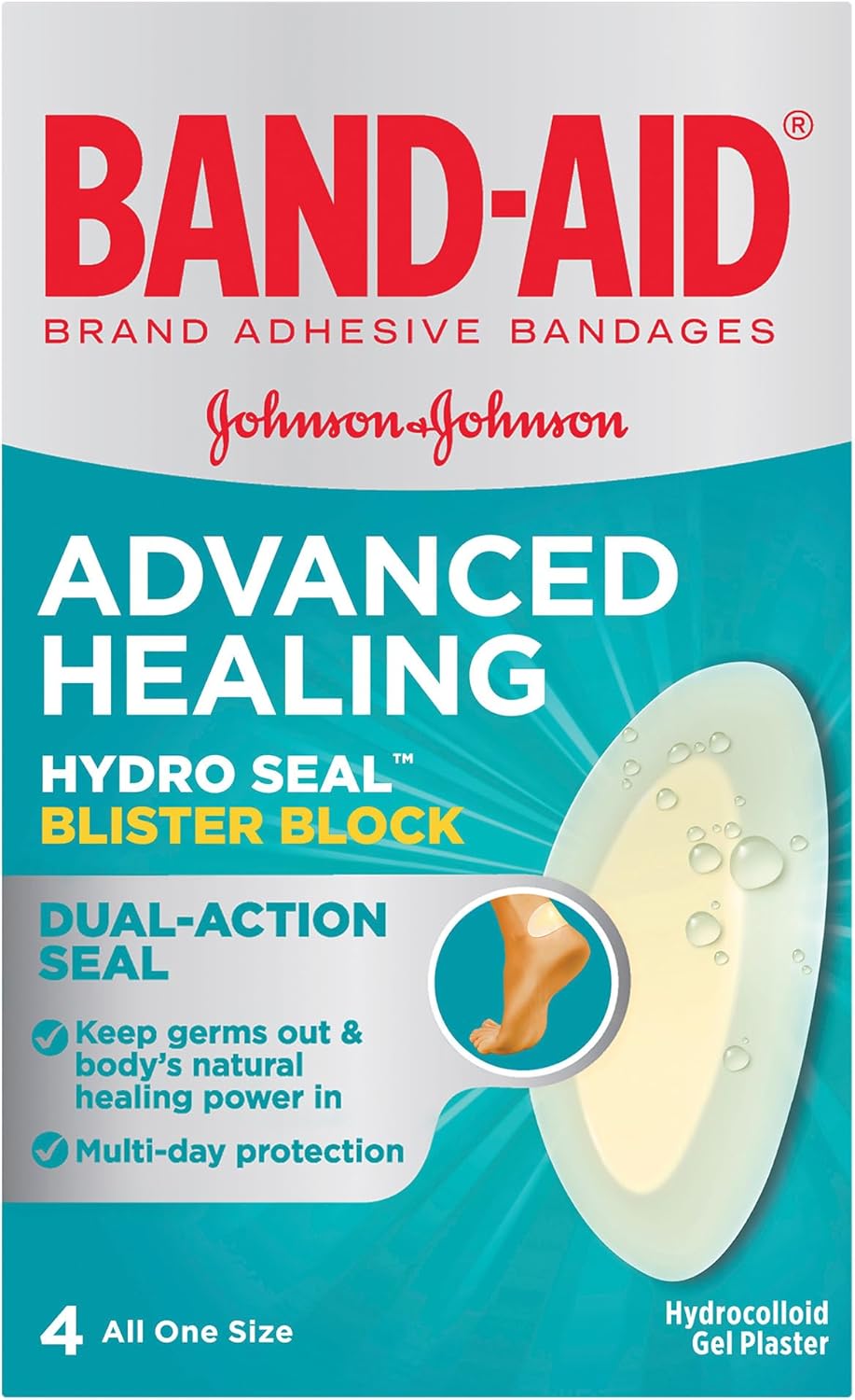 Band-Aid Advanced Healing Hydro Seal Blister Block 4 Pack
