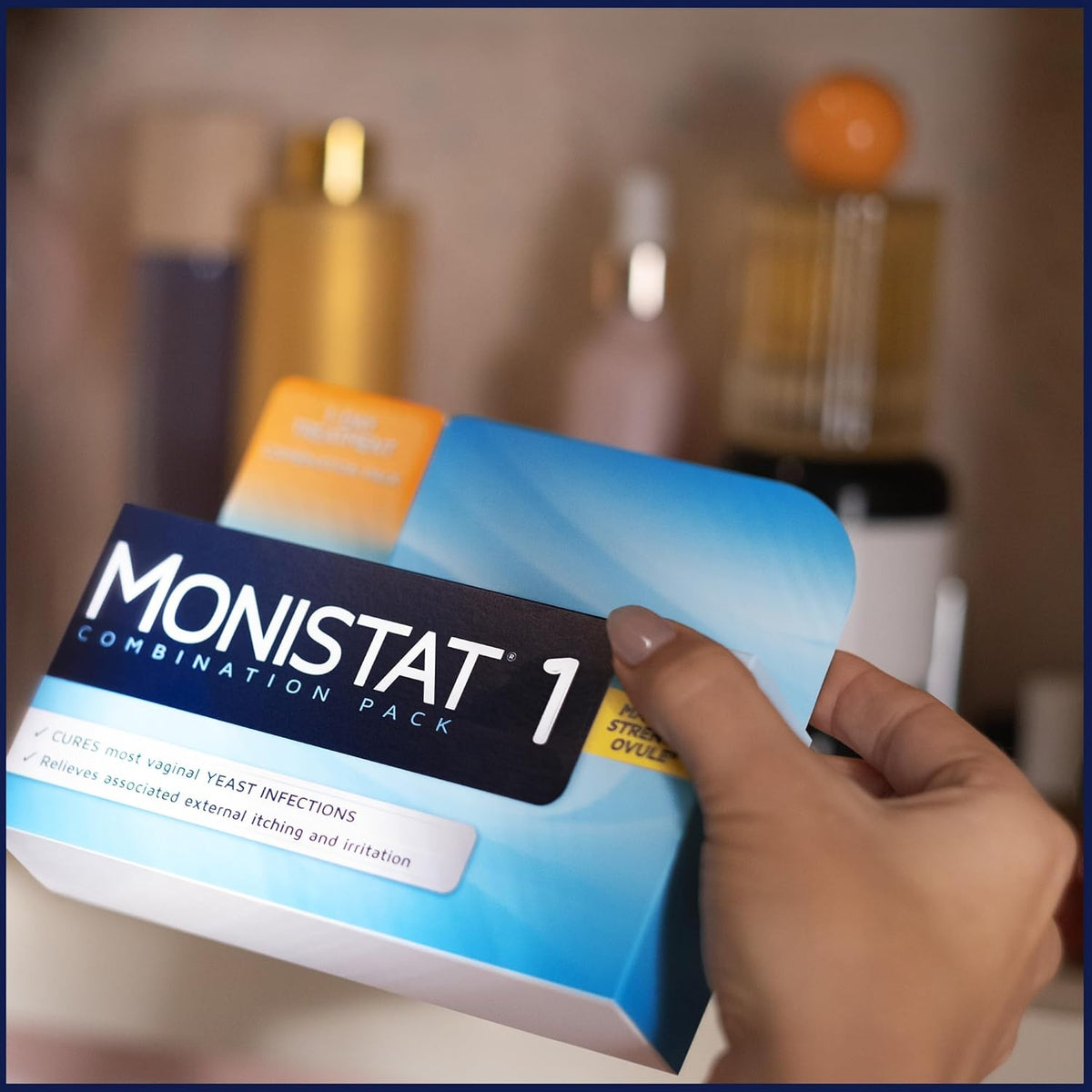 Monistat 1-Day Yeast Infection Treatment for Women, 1 Pre-Filled Tioconazole Cream Applicator, Fast-Acting Relief for Vaginal Itching