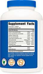 Nutricost Vitamin B Complex 462mg, 240 Capsules, with Vitamin C | Energy Complex