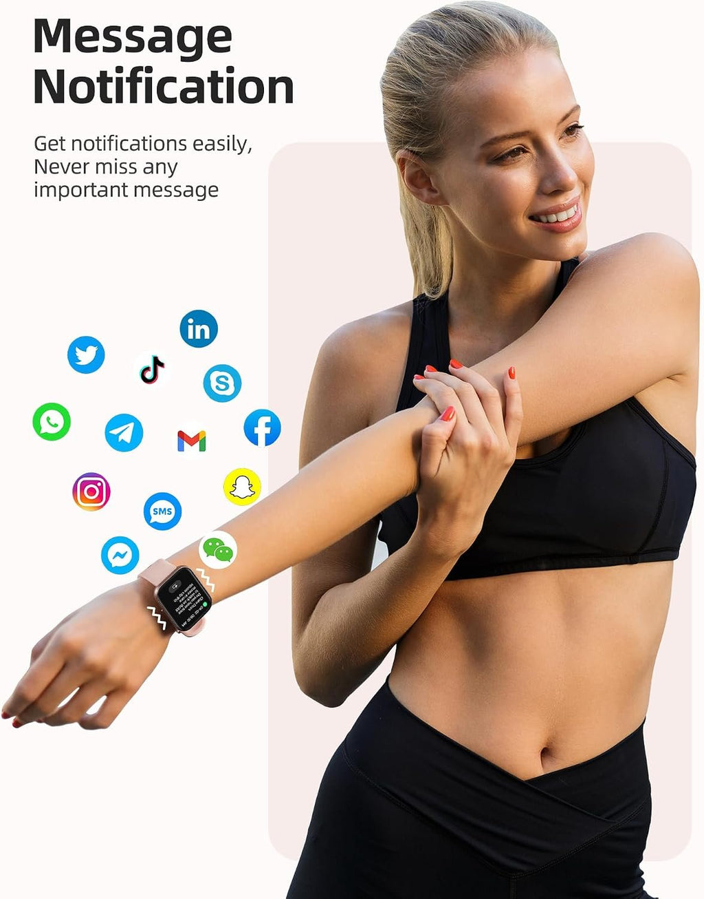 Parsonver Smart Watch, 5ATM Waterproof Watch for Swimming, 110+ Sport Modes