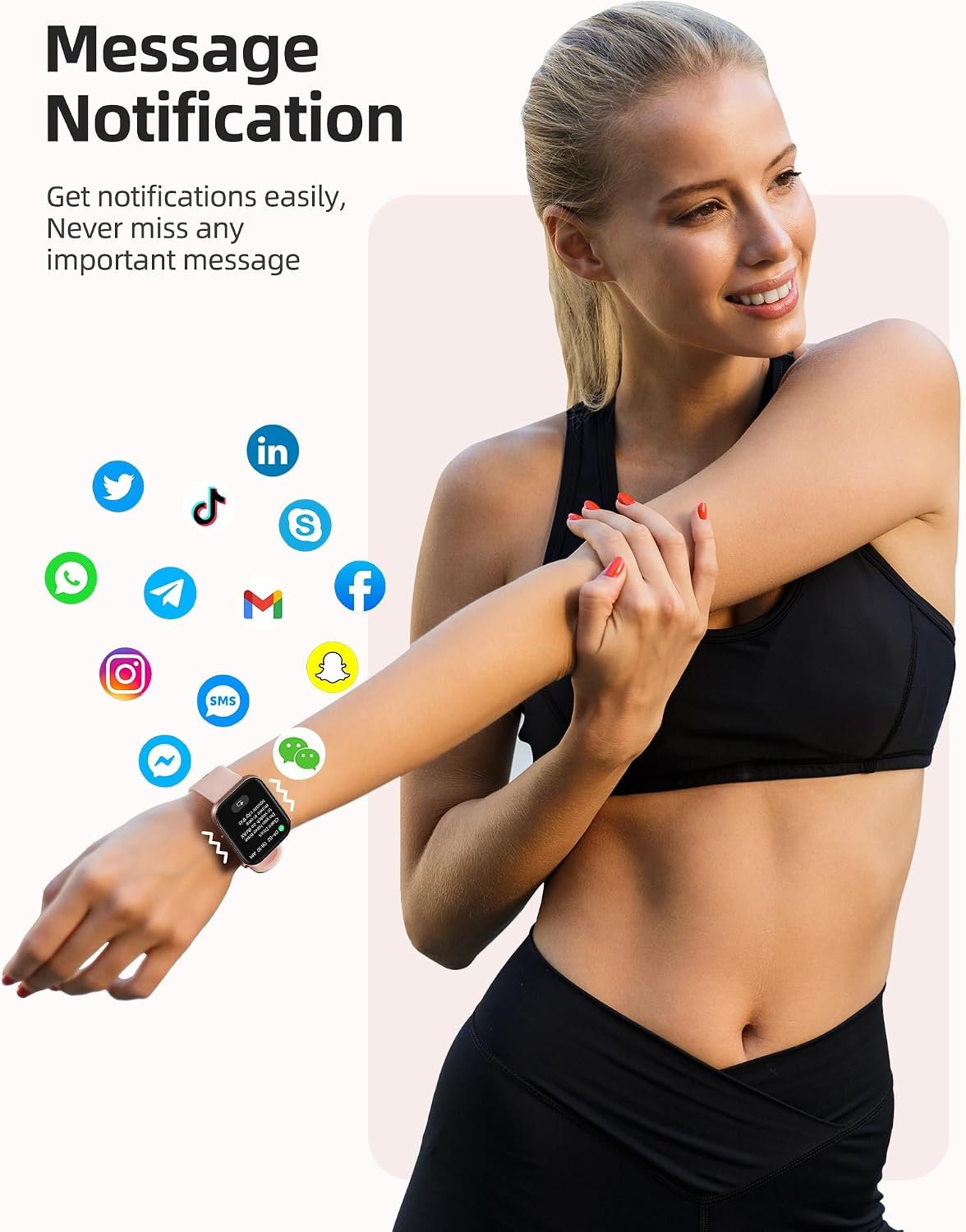 Parsonver Smart Watch, 5ATM Waterproof Watch for Swimming, 110+ Sport Modes