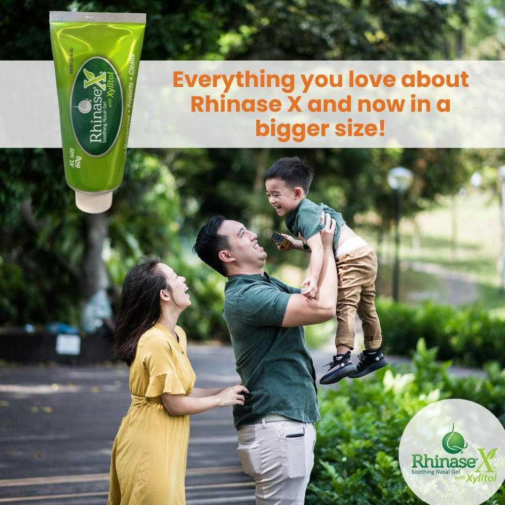 Rhinase X Nasal Gel | Long Lasting Symptom Relief from Nasal Dryness from Low Humidity and Allergy| Great for Travel Dryness Caused by Dry Nose. 60g