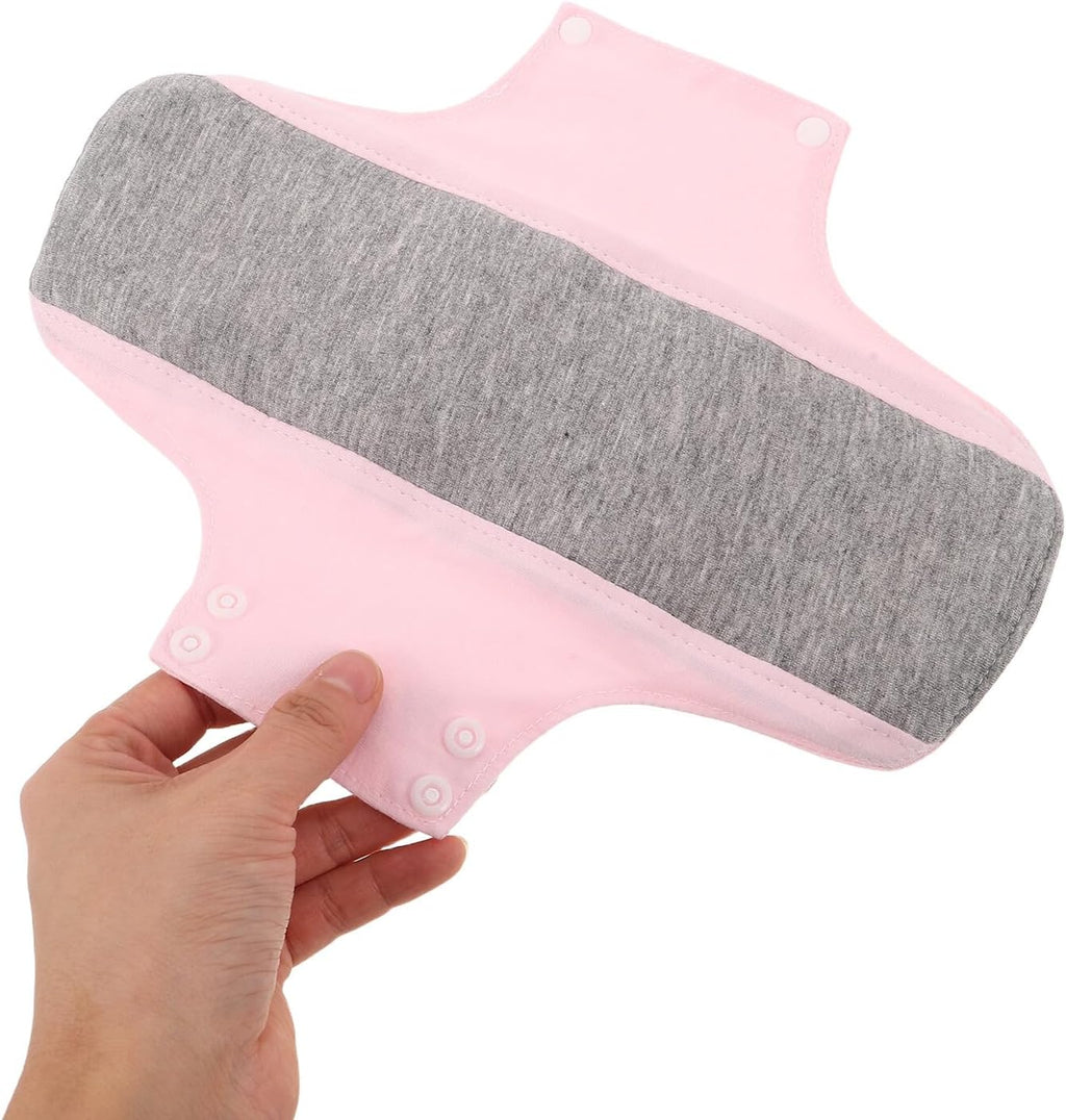 Anneome 2Pcs Postpartum Leak Protection Pads for Women, Ultra-Thin Washable Cloth Sanitary Napkins with Wings, Soft Reusable Panty Liners for Overnight Incontinence and Postnatal Care