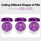 DUBSTAR 3-in-1 Pill Crusher Fine Powder Pill Grinder Pill Cutter Purple