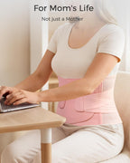 FREETOO Postpartum Belly Band Wrap for Women,Abdominal Binder Post Surgery | for Natural Delivery,C Section Belly Binder Post Partum,Stomach Binder with Adjustable Compression,with Back Support