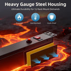 8 Outlet 1U Rack Mount PDU Power Strip 2000J Surge