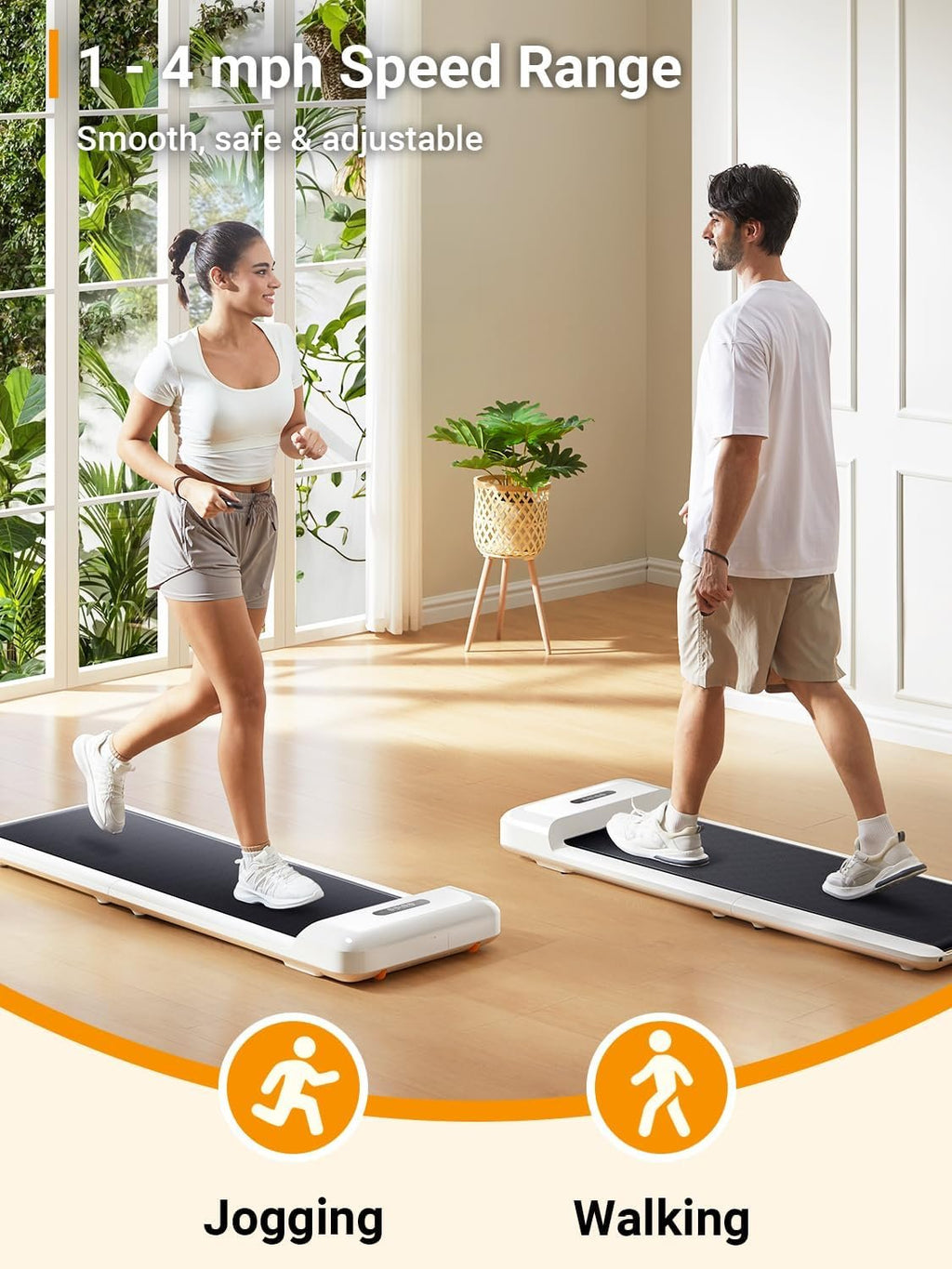 WalkingPad C2 Foldable Walking Pad Treadmill, Under Desk Compact Design | Foldable Design for Compact Storage and Space Saving, Smart FootSense Control, LED Display for Daily Walking, Jogging