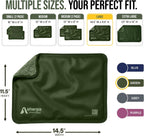 Flexible Hot and Cold Gel Pack, Large 11.5" x 14.5" | Reusable soft gel ice pack for injuries, recovery, dual-sided plush, medical grade for back, shoulder & muscle relief, green