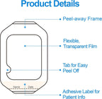 LotFancy Transparent Film Dressing, 2.37"x2.75", Clear Waterproof Bandages