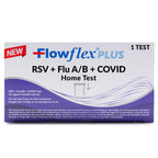 Flowflex Plus RSV + Flu A/B + COVID Home Test (1 Test) | 4-in-1 Home Test Kit, Rapid Results in 15 Minutes, OTC At-Home Antigen Test for Adults & Children