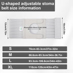 Colostomy Belt for Men and Women, Adjustable Stoma Support Belt, Abdominal Hernia Surgery Band, Ostomy Supplies, Belt Colostomy Accessories, M