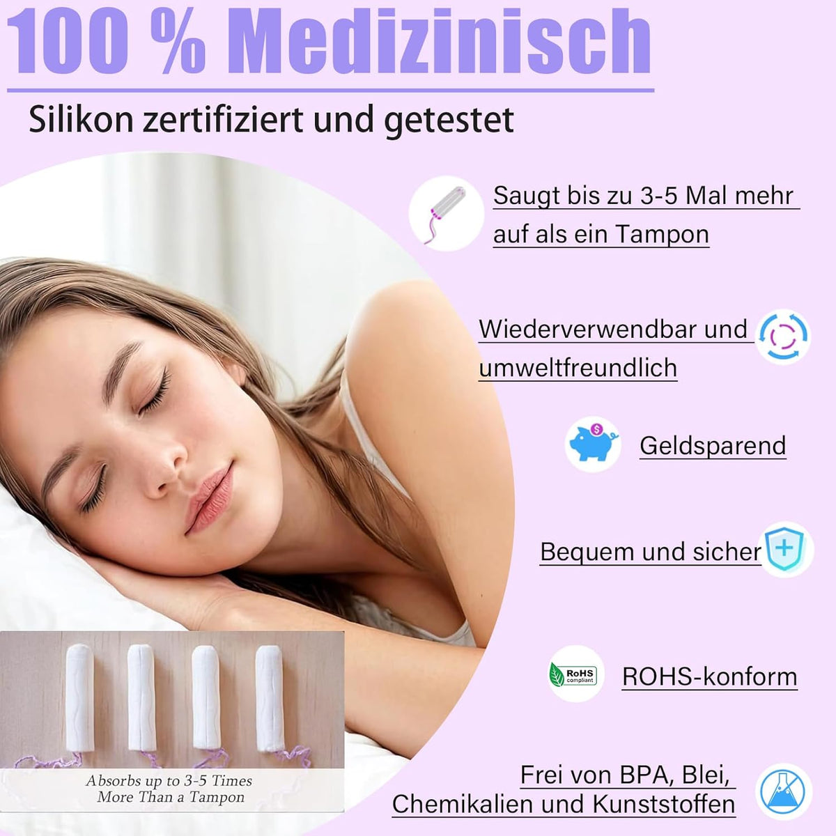 2 Pieces Menstrual Disc Sizes S L, Reusable Periodic Cup Disc, Soft Leak, Silicone Proof Menstrual Disc, Alternative to Tampons
