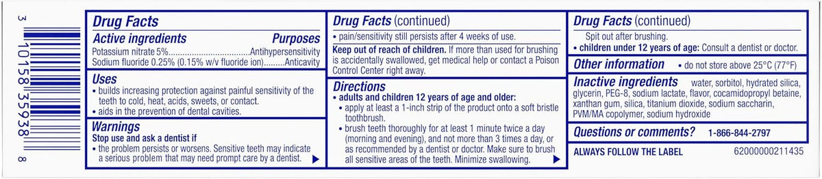 Sensodyne Pronamel Clinical Enamel Strengthening Toothpaste, Whitening Action, 3.4 oz (3 Pack)