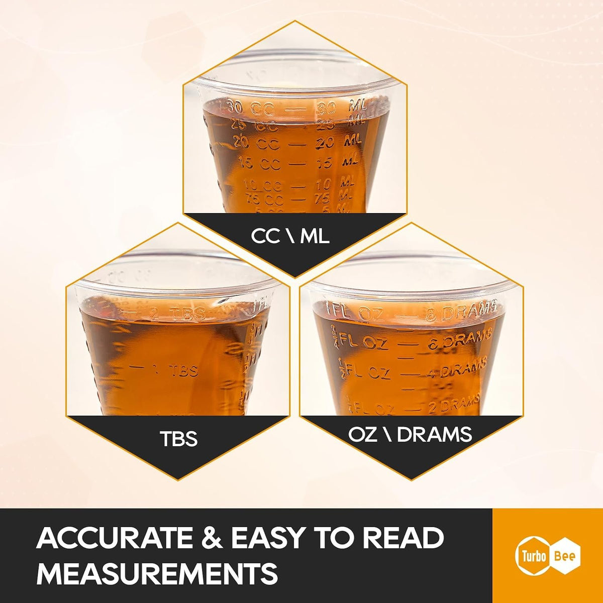 Turbo Bee 1oz Disposable Medicine Cups (30 ml), 1800 Pack, Small Clear Cups