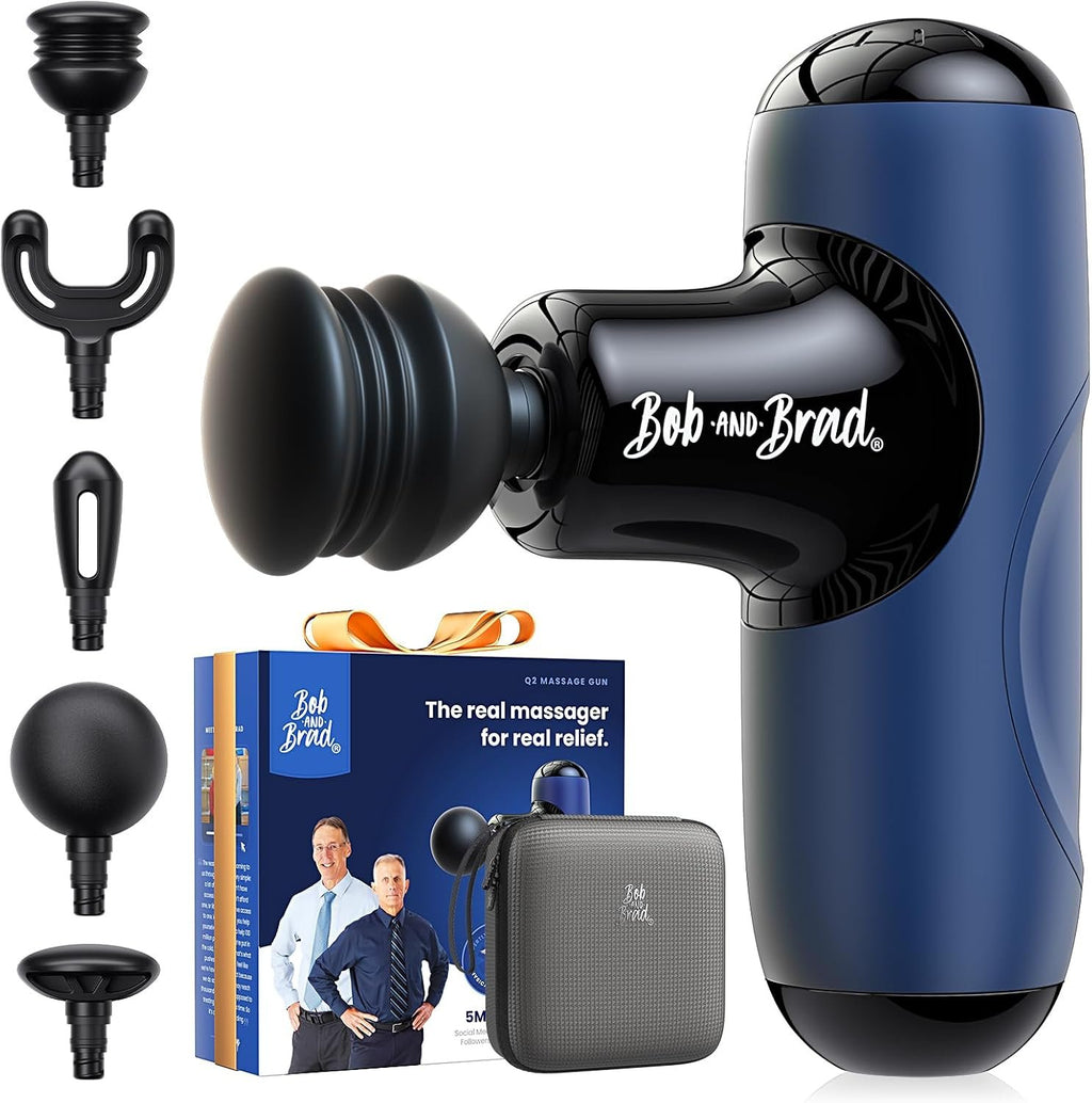 BOB AND BRAD Q2 Mini Massage Gun, Pocket-Sized Deep Tissue Massager, FSA Portable Percussion Muscle Massager Gun, Ultra Small & Quiet Travel Massage Gun for Pain Relief, HSA Eligible