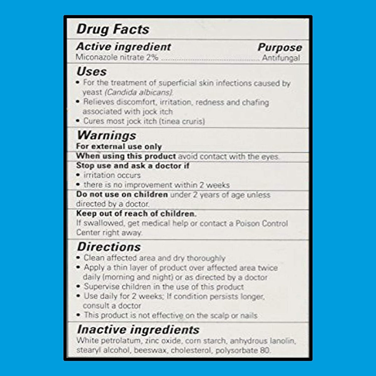Triple Paste AF Antifungal Ointment, 2% Miconazole Cream, 2 oz