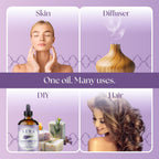 Siva Lavender Essential Oil, Glass Bottle with Dropper, 4 Fl Oz (118 ml) | Lavender Oil for Diffuser, Humidifier, Linen Spray, Skin Care, Hair Care, Body Massage, Soap, Candle, Bath Salt & DIY Blends