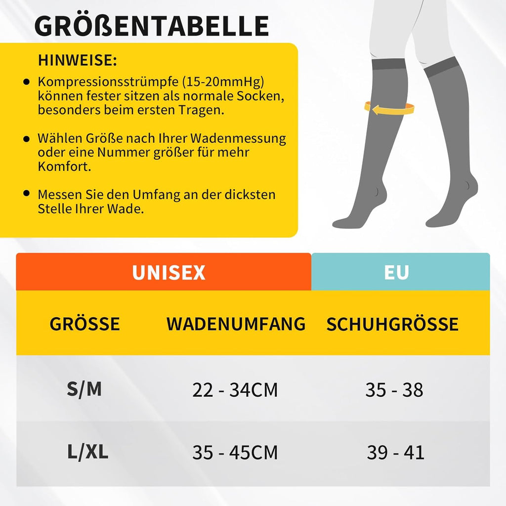 CAMBIVO Compression Socks 20 mm