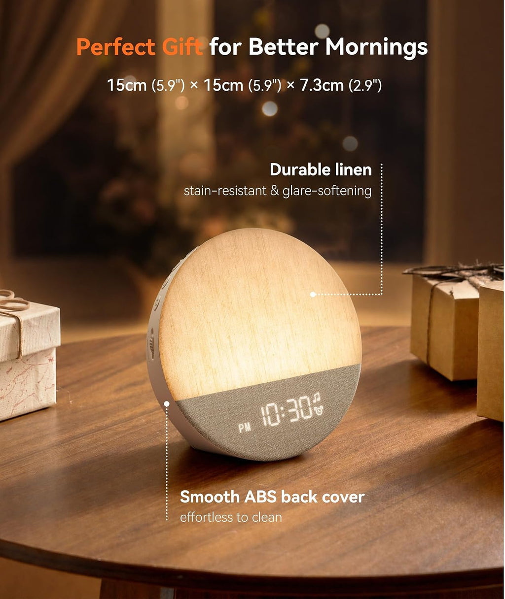 Dreamegg Sunrise 1 Alarm Clock, Wake up Light, White Noise Machine for Adults
