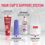 Sirona Reusable Menstrual Cup for Girls & Women | Large Size with Pouch (Pack of 1) | Ultra Soft, Odour & Rash Free | 100% Medical Grade Silicone | Protection for Up to 8-10 Hours | US FDA Registered