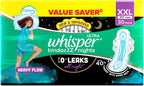 Whisper Ultra Overnight Sanitary Pads with Wings - 30 Pieces (XL Plus)