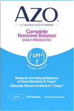 AZO Complete Feminine Balance Daily Probiotics for Women | 60 Count | Clinically Proven to Help Protect Vaginal Health | Clinically Shown to Work in 7 Days