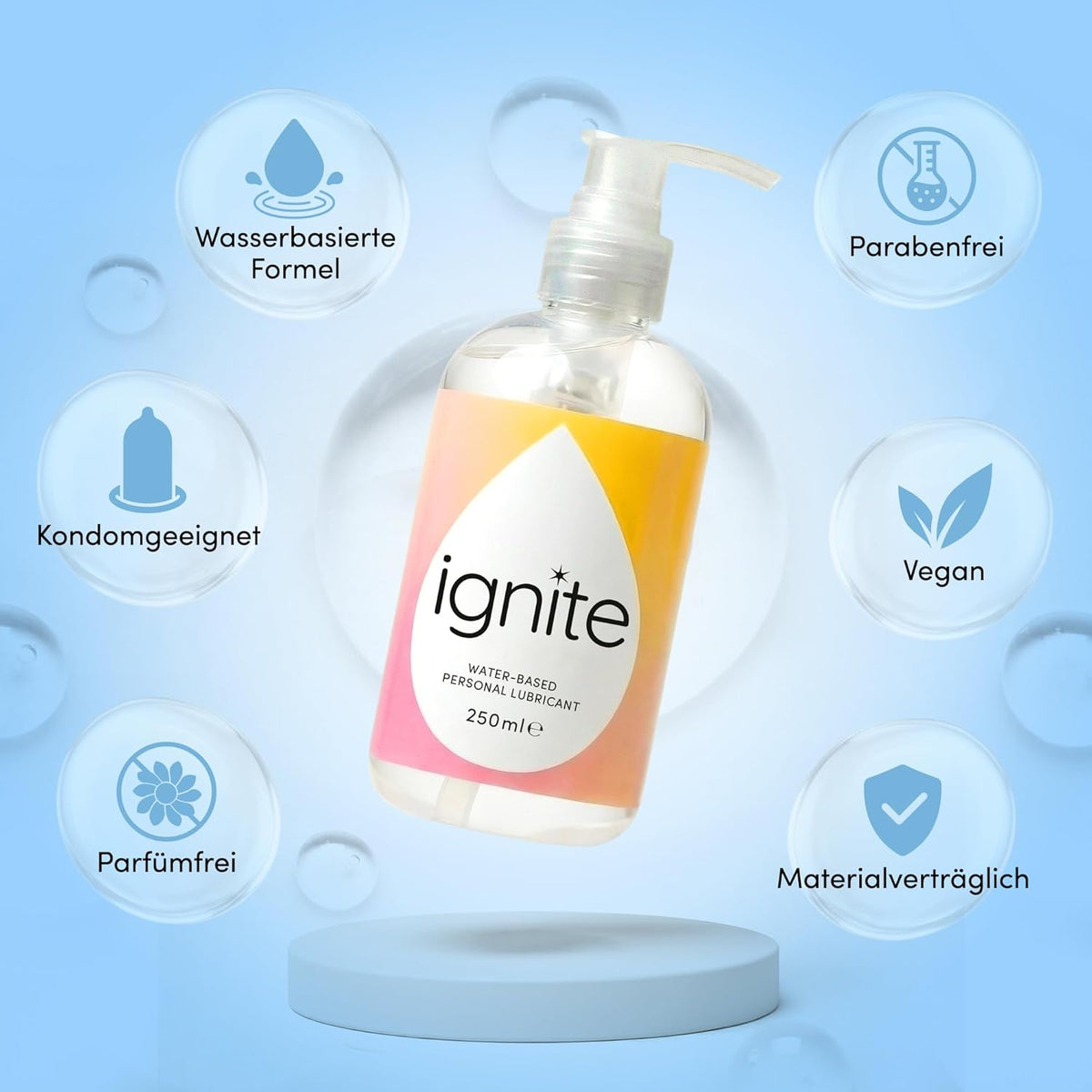 Ignite Personal Lubricants Water-Based pH-Neutral 250 ml