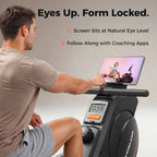 YOSUDA Rowing Machine for Home, Magnetic Rower Machine for Beginners to Athletes, Use with Resistance Adjustment Function, Bluetooth, App Supported, LCD Monitor, and Comfortable Seat Cushion