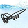 Soft Liquid Silicone Bone Conduction Swimming Headphones Underwater,IPX8 Waterproof Earbuds,Open Ear Swim Headphone with Skin-Friendly Silicone/Built-in 32G MP3-Player Earphones for Swim-Dark Black