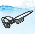 Soft Liquid Silicone Bone Conduction Swimming Headphones Underwater,IPX8 Waterproof Earbuds,Open Ear Swim Headphone with Skin-Friendly Silicone/Built-in 32G MP3-Player Earphones for Swim-Dark Black