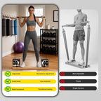 Home Gym Equipment, - Compact Full Body Workout Equipment with Adjustable Resistance for Strength Training, Squats, Bench Press, Rows, Portable Multifunctional for Small Spaces & Apartments