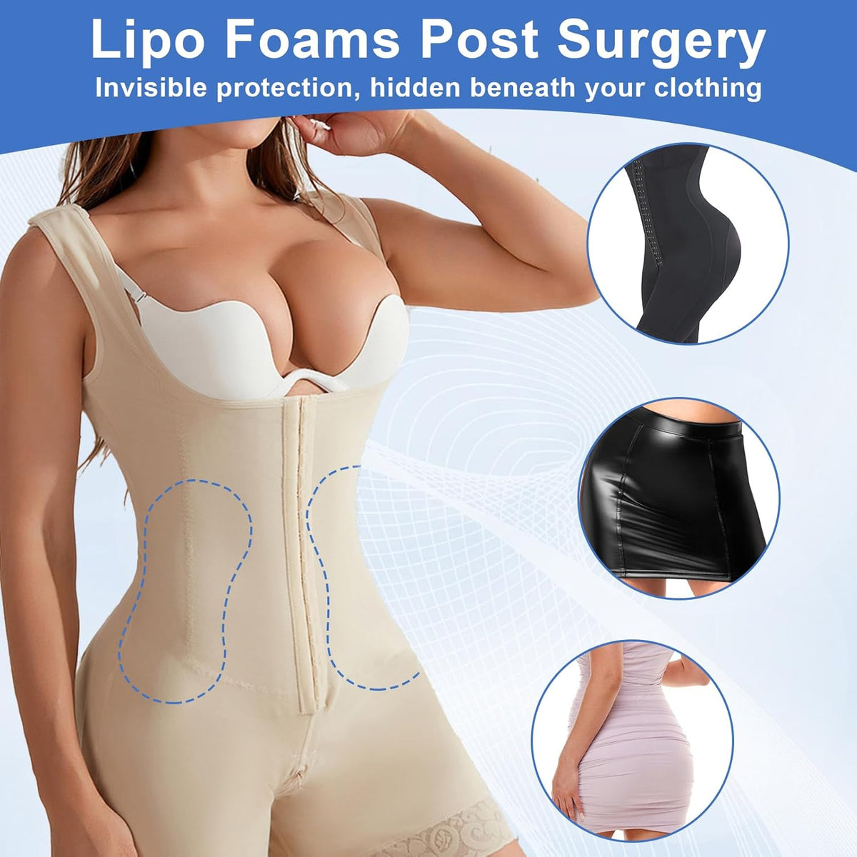2 PCS Abdominal Compression Table, Postoperative Foam Pads For Liposuction, Abdominal Board Post Liposuction, Side Tables For Surgery Recovery And Liposuction