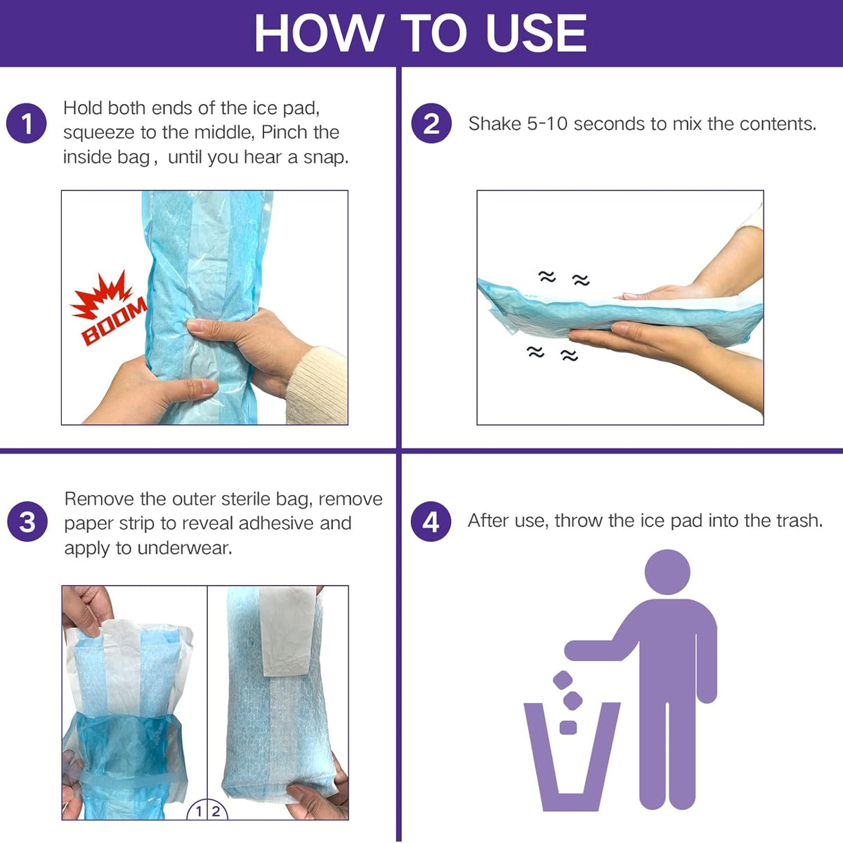 Postpartum Ice Packs, Perineal Cold Pack for Ice Pad Postpartum Care (10 Pads), 2-in-1 Maxi Cooling Pads Postpartum for Women, Disposable High Absorbent Postpartum Pads for Reduce Swelling