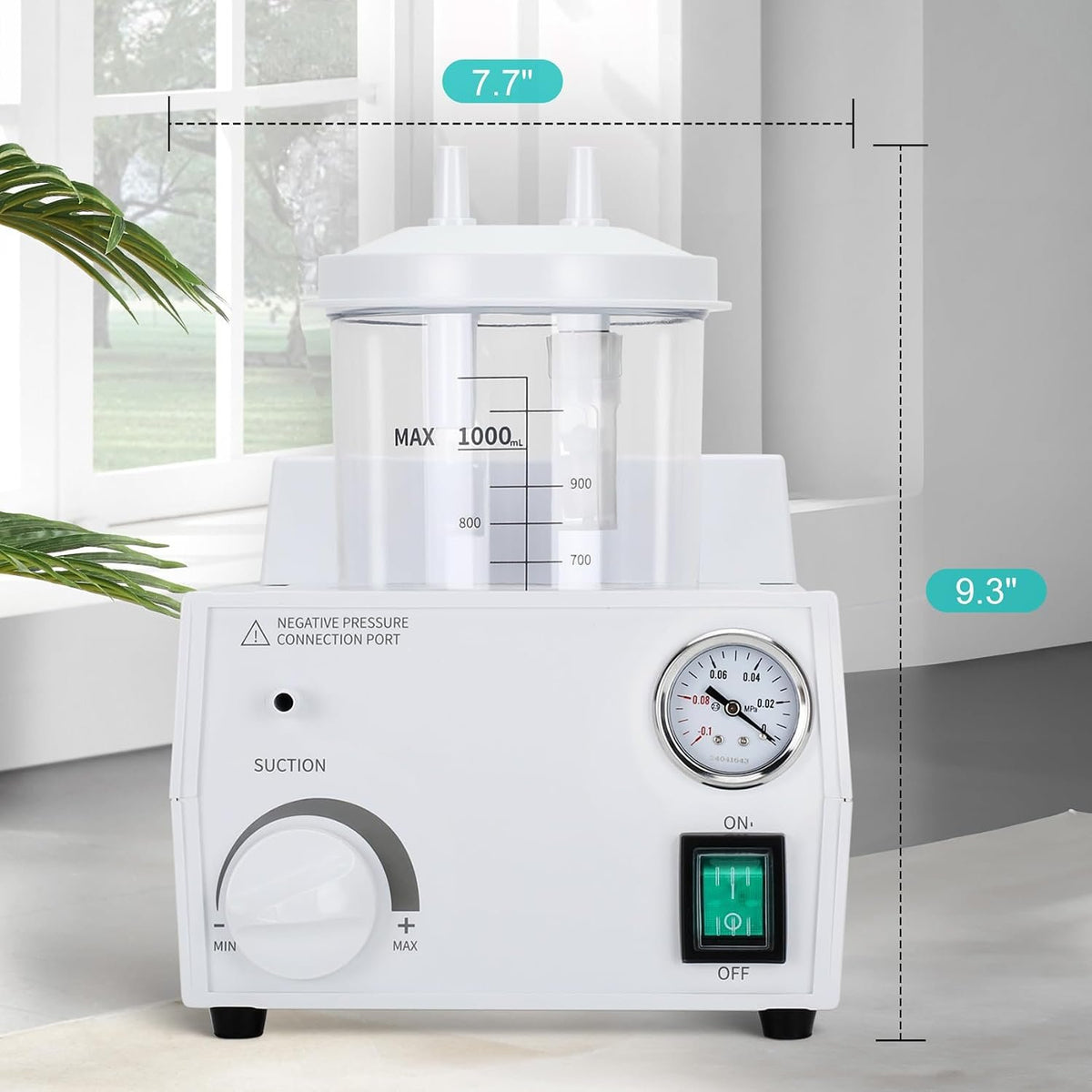 Portable Veterinary Suction Machine | Home Use with 1000ml Capacity 110V