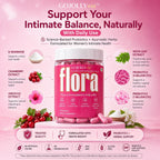 Flora Vaginal Probiotics For Women UTI infections - Intimate discomfort - Vaginal Odor - Vaginal Flora- vaginal health - With Prebiotics Lactobacillus Cranberry Neem & Hibiscus Extracts 60 Capsules